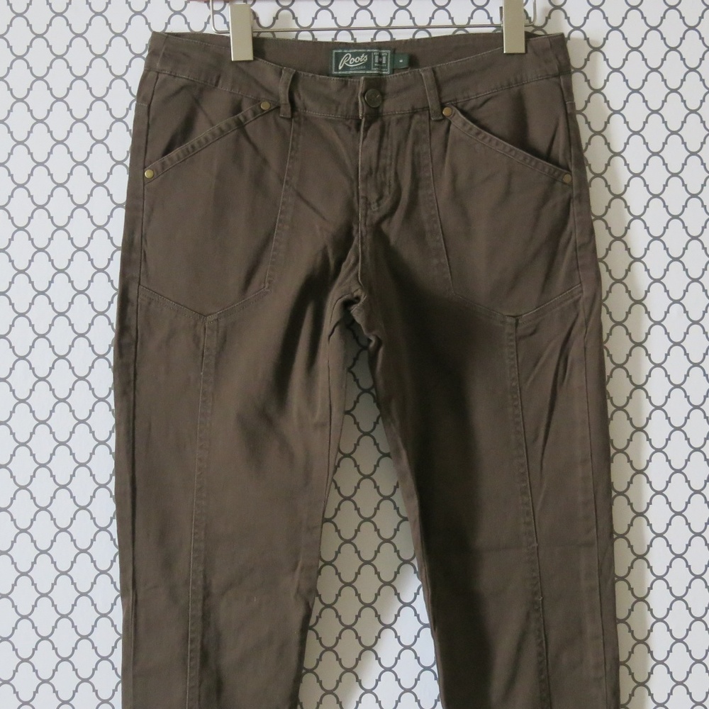 Roots Canada Slim Skinny Cargo Pants - Size 6 - Picture 3 of 5